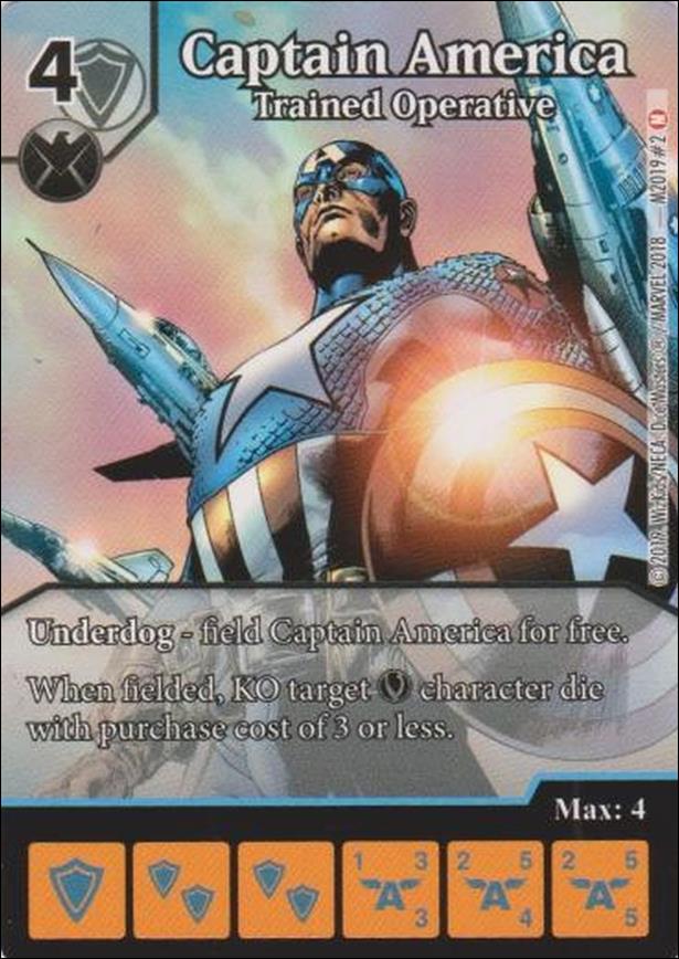 Marvel Dice Masters Avengers Infinity Campaign Box  card 61 Captain America: Trained Operative