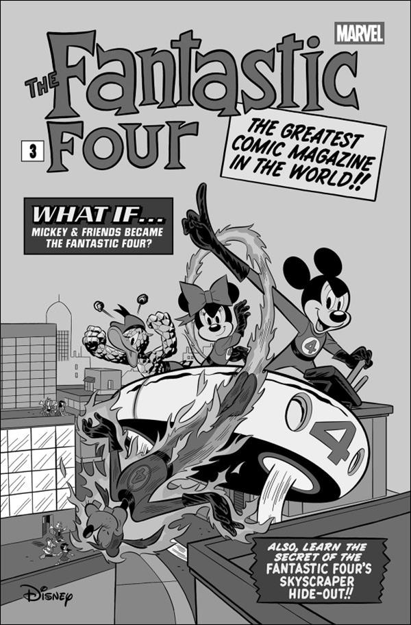 Fantastic Four (2022) issue 28-F Francesco D'Ippolito B&W 1:100 What If? Cover