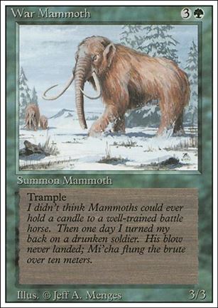 Magic the Gathering: Revised (Base Set) card 228 War Mammoth
