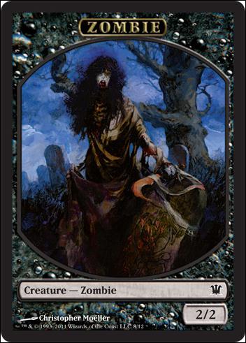 Magic the Gathering: Innistrad (Token Subset) card 8 Zombie