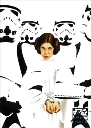 Star Wars Galaxy: Series 5 (Base Set) card 57 Leia vs. the Empire