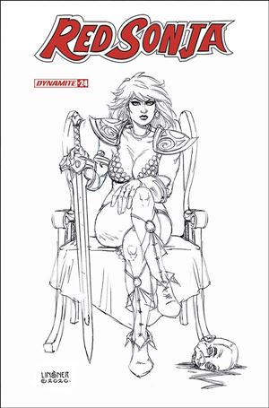 Red Sonja (2019) issue 24-K Joseph Michael Linsner 1:15 Black & White Cover
