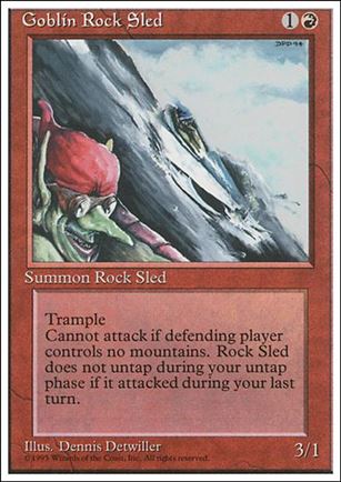 Magic the Gathering: 4th Edition (Base Set) card 199 Goblin Rock Sled