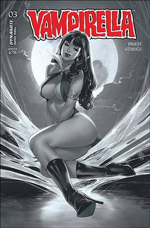Vampirella (2025) issue 3-Z Elias Chatzoudis 1:7 B&W Cover