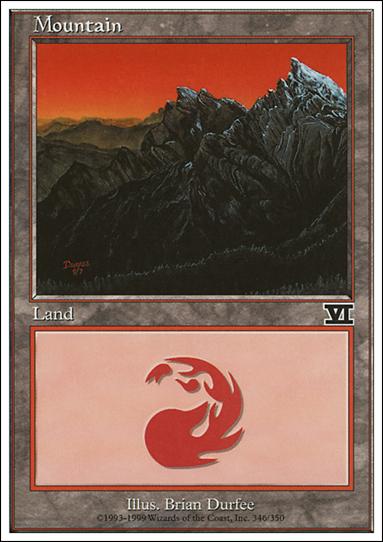 Magic the Gathering: 6th Edition (Base Set) card 346 Mountain