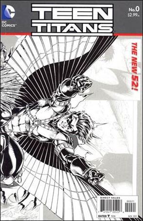 Teen Titans (2011) issue 0-B 1:25 Wraparound Black & White Cover
