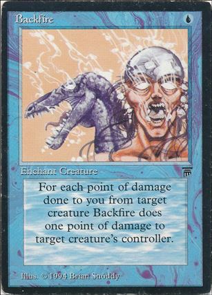 Magic the Gathering: Legends (Base Set) card 47 Backfire