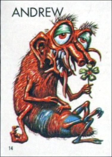 Ugly Stickers (1965) (Base Set) card 14 Andrew