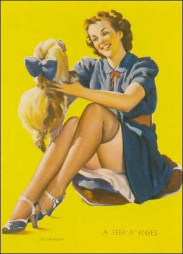 Elvgren's Calendar Pinups 2 (Base Set) card 27 Peek-A-Knees
