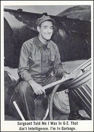 Gomer Pyle (Base Set) card 9 Sergeant Told Me I Was in G-2. That Ain't