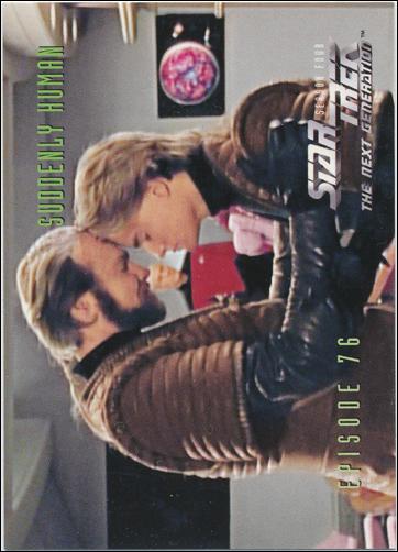 Star Trek: The Next Generation - The Episode Collection Season Four (Base Set) card 326 Suddenly Human, Episode 76B