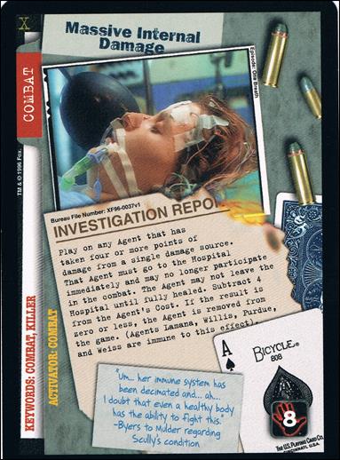 X-Files: Premiere Edition (Base Set) card XF96-0037v1 Massive Internal Damage