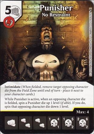 Marvel Dice Masters Civil War card 124 Punisher: No Restraint