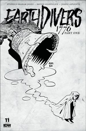 Earthdivers issue 11-D Juni Ba 1:25 B&W Cover