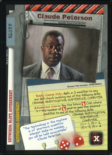 X-Files: Premiere Edition (Base Set) card XF96-0098v1 Claude Peterson
