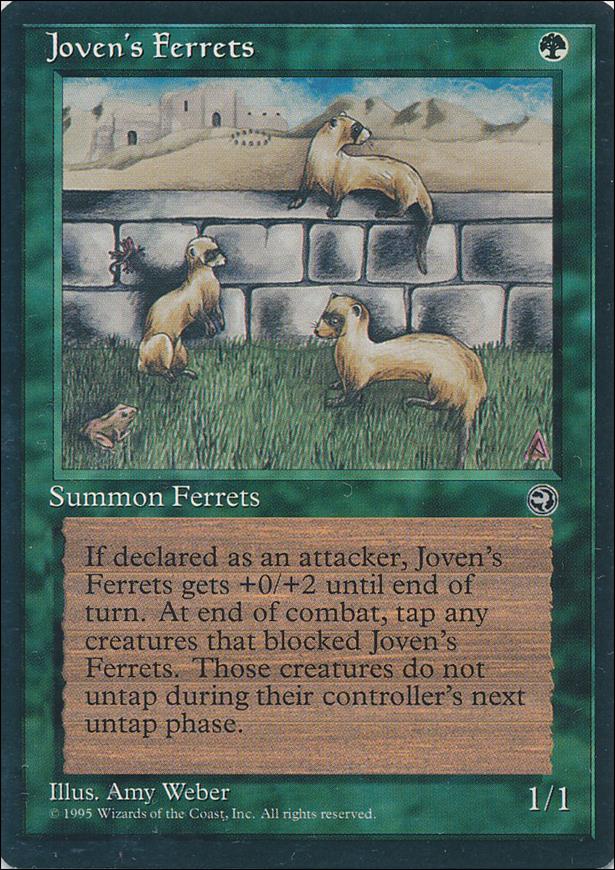 Magic the Gathering: Homelands (Base Set) card 89 Joven's Ferrets