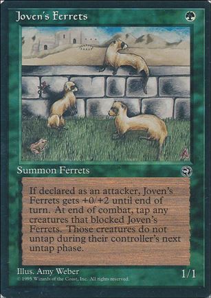 Magic the Gathering: Homelands (Base Set) card 89 Joven's Ferrets
