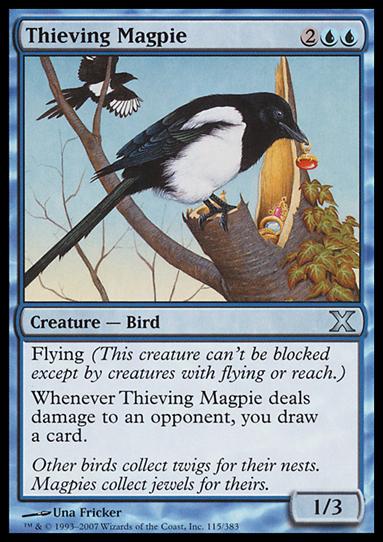Magic the Gathering: 10th Edition (Base Set) card 115 Thieving Magpie