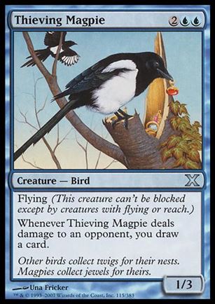 Magic the Gathering: 10th Edition (Base Set) card 115 Thieving Magpie