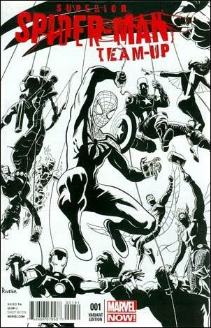 Superior Spider-Man Team-Up issue 1-C Paolo Rivera 1:100 Black and White Cover