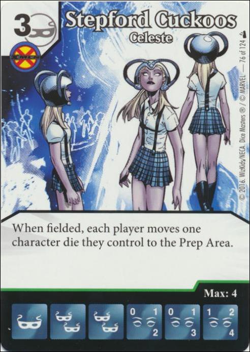 Marvel Dice Masters Deadpool card 76 Stepford Cuckoo's: Celeste