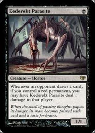 Magic the Gathering: Conflux (Base Set) card 48 Kederekt Parasite