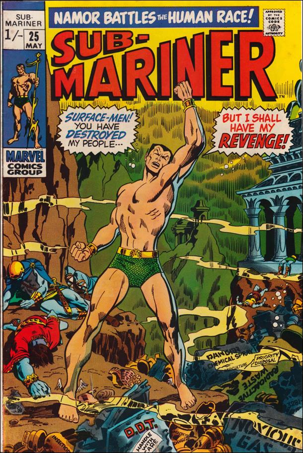 Sub-Mariner (1968) issue 25-B UK Price Cover