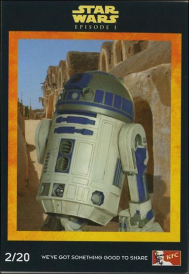 Star Wars: Episode I The Phantom Menace Kentucky Fried Chicken MALAYSIAN (Promo) card 2/20 R2-D2
