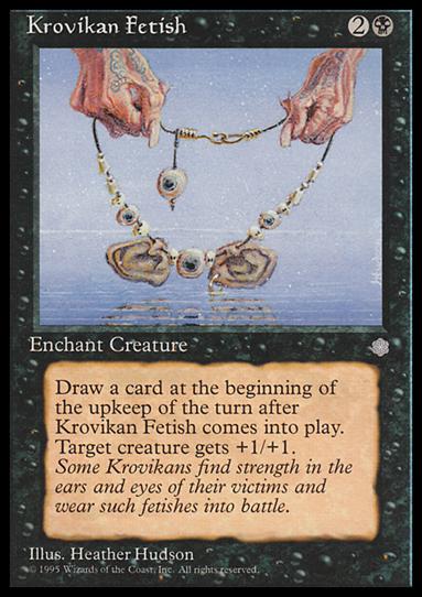 Magic the Gathering: Ice Age (Base Set) card 140 Krovikan Fetish