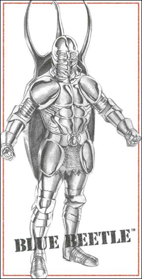 Kingdom Come Xtra (Sketchboards Subset) card 11 Blue Beetle