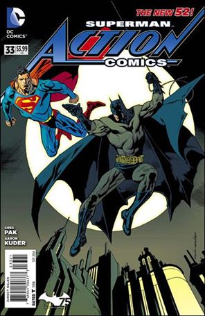 Action Comics (2011) issue 33-B Kevin Nowlan Batman 75th Anniversary Cover