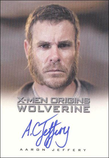 X-Men Origins: Wolverine (Autographs Subset) card nn1 Aaron Jeffery
