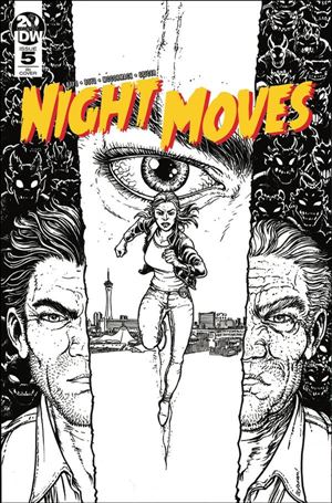 Night Moves issue 5-B 1:10 Black & White Cover