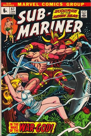 Sub-Mariner (1968) issue 57-B UK Price Cover