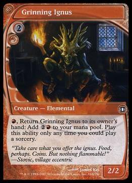 Magic the Gathering: Future Sight (Base Set) card 116 Grinning Ignus