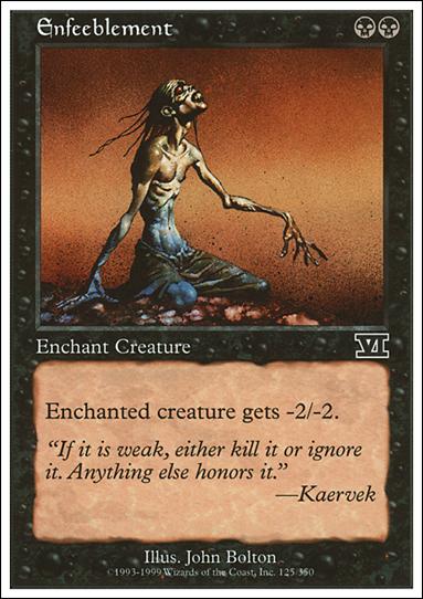 Magic the Gathering: 6th Edition (Base Set) card 125 Enfeeblement