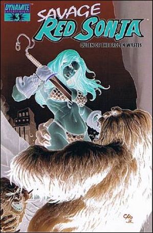 Savage Red Sonja: Queen of the Frozen Wastes issue 3-D Frank Cho Negative Cover