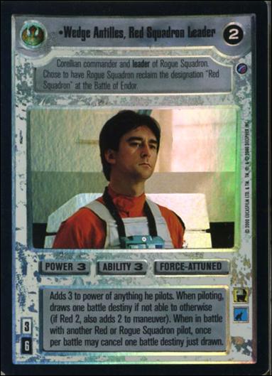 Star Wars: Reflections II: Expanding the Galaxy (Base Set) card 105 Wedge Antilles, Red Squadron Leader