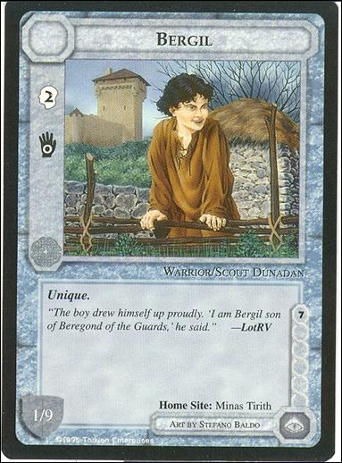 Middle-Earth: The Wizards (Base Set) card 55 Bergil