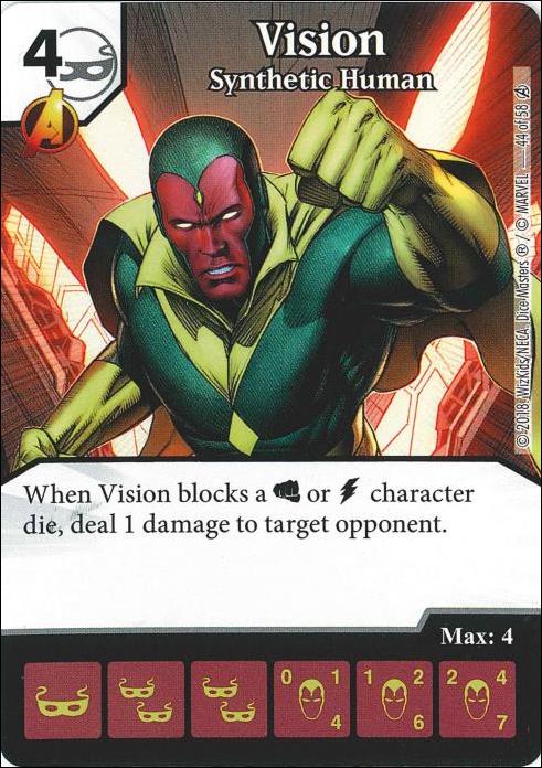 Marvel Dice Masters Avengers Infinity Campaign Box  card 44 Vision: Synthetic Human 