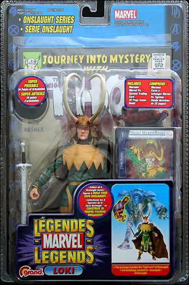 Marvel Legends (Onslaught Series) figure 7-B Loki (Long Horns) (Canada)