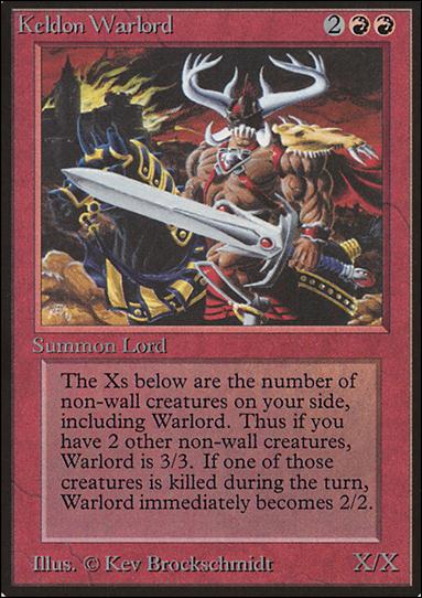 Magic the Gathering: Limited Edition Beta (Base Set) card 161 Keldon Warlord