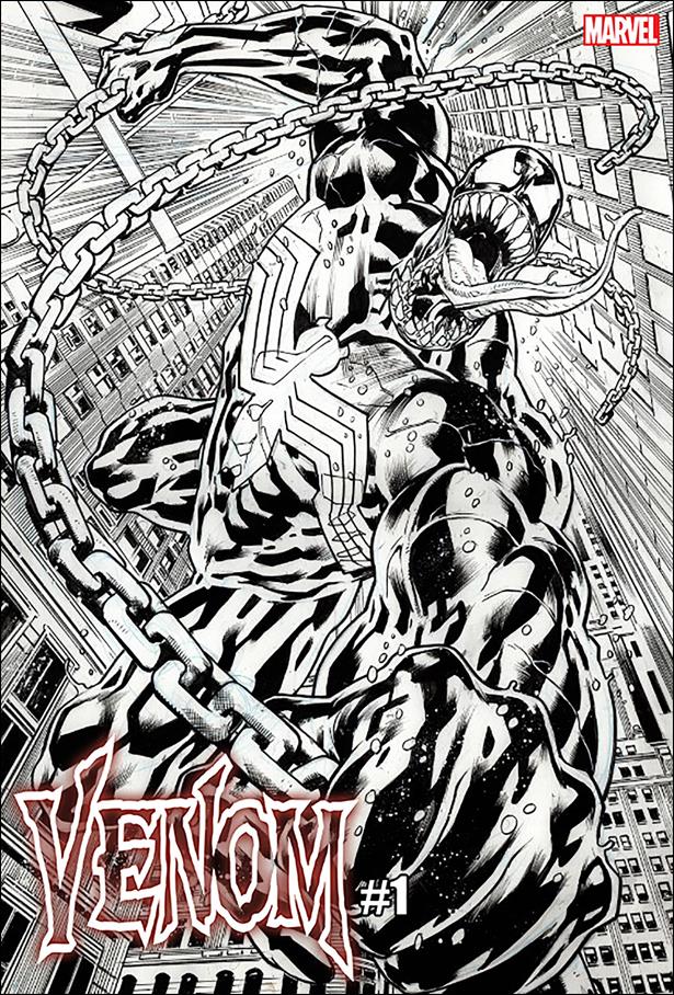 Venom (2022) issue 1-M Bryan Hitch 1:25 B&W Cover (2nd Printing)