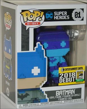 POP! 8-Bit figure 1-C Batman (Blue) Entertainment Earth SDCC Debut