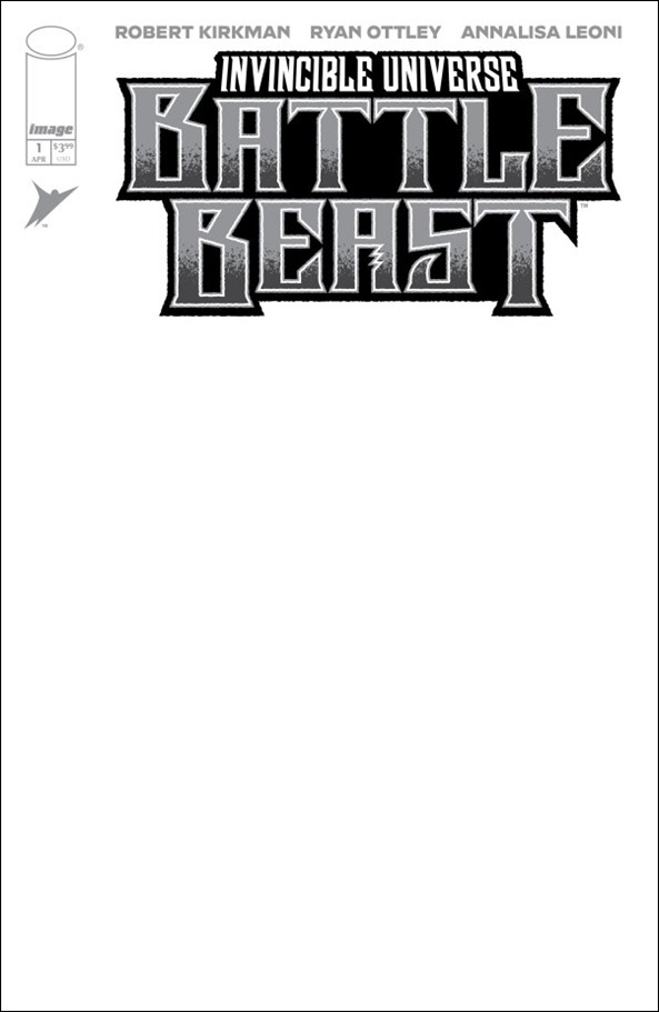 Invincible Universe: Battle Beast issue 1-I Blank/Sketch Cover