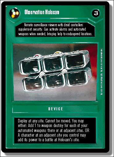 Star Wars: Premiere Limited (Base Set) card 42 Observation Holocam