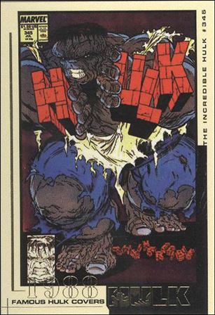 Hulk Film and Comic Cards (Famous Hulk Covers Subset) card FC31 The Incredible Hulk Cover #345 - 1988