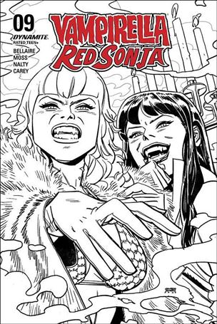 Vampirella / Red Sonja issue 9-Q Leonardo Romero 1:40 Black & White Cover