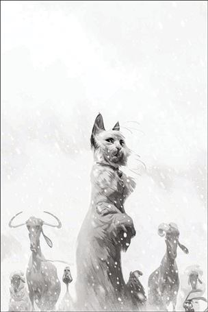 Animal Castle issue 4-E 1:30 Black & White Virgin Winter Cover