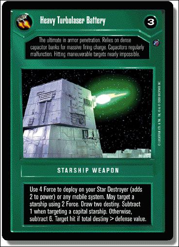 Star Wars: Death Star II Limited (Base Set) card 90 Heavy Turbolaser Battery